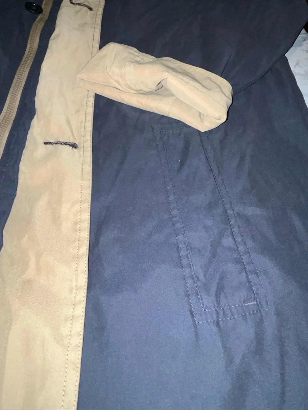 Men's Paul & Shark Reversible Navy/ Tan Windbreaker jacket